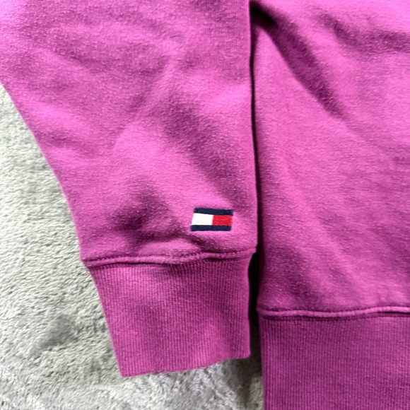 Tommy Hilfiger Sport Hoodie Color Block Pullover Sweatshirt NY 85 Purple Pink S - Picture 6 of 10